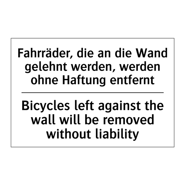 Fahrräder, die an die Wand gelehnt /.../ - Bicycles left against the wall /.../