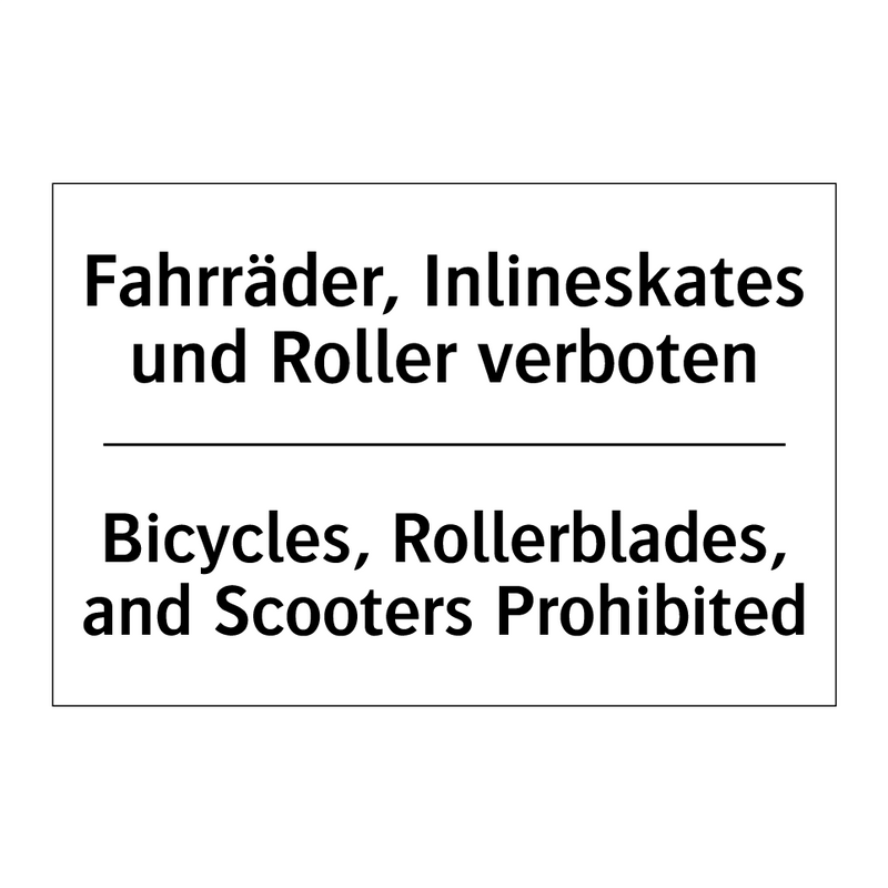 Fahrräder, Inlineskates und Roller /.../ - Bicycles, Rollerblades, and Scooters /.../