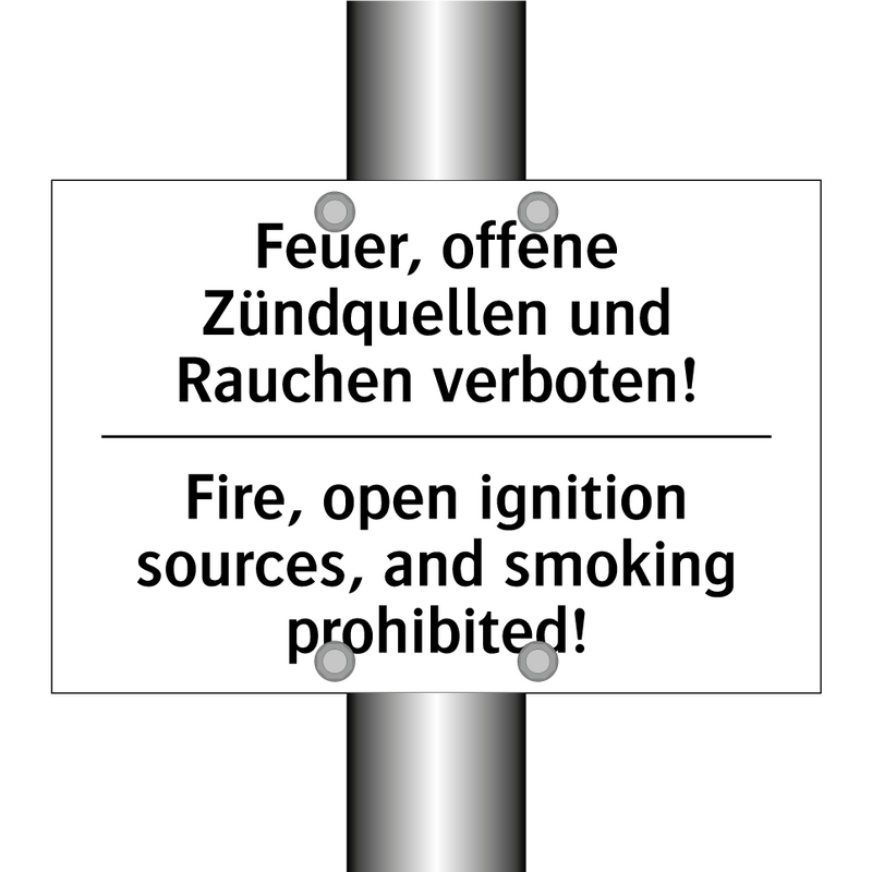 Feuer, offene Zündquellen und /.../ - Fire, open ignition sources, and /.../