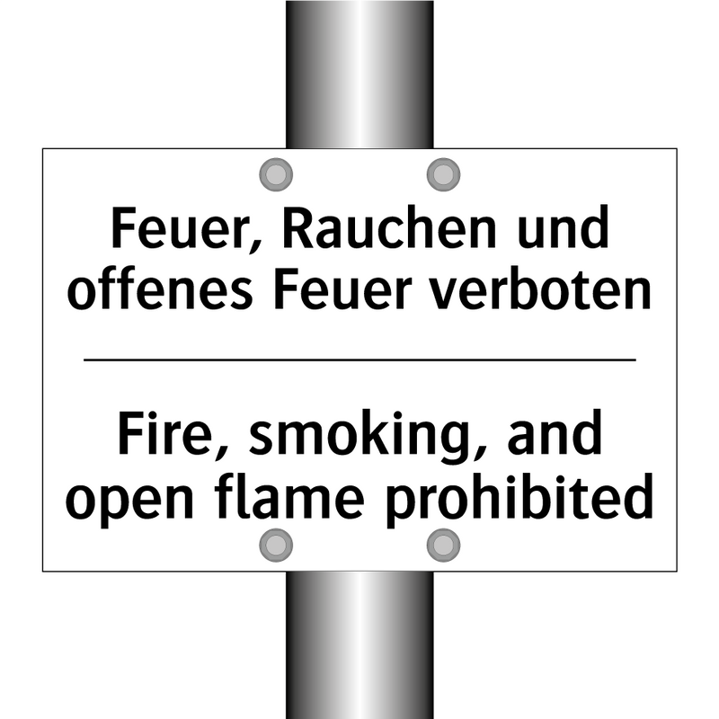 Feuer, Rauchen und offenes Feuer /.../ - Fire, smoking, and open flame /.../