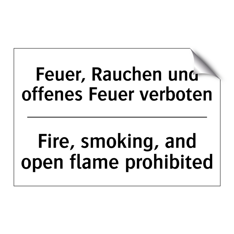 Feuer, Rauchen und offenes Feuer /.../ - Fire, smoking, and open flame /.../