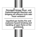 Flüssiggas-Anlage Feuer- und Explosionsgefahr /.../ - Liquefied gas facility Fire and /.../