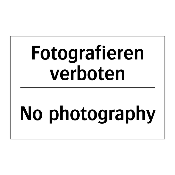 Fotografieren verboten - No photography