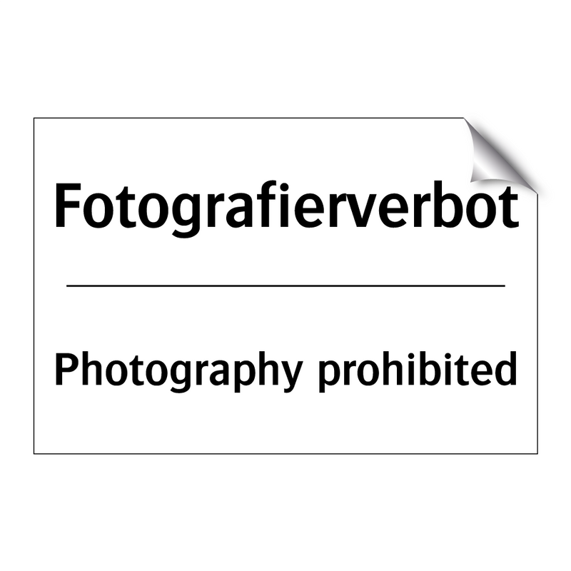 Fotografierverbot - Photography prohibited