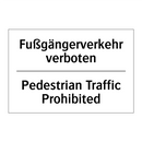Fußgängerverkehr verboten - Pedestrian Traffic Prohibited