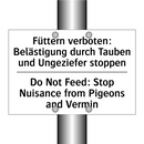 Füttern verboten: Belästigung /.../ - Do Not Feed: Stop Nuisance from /.../