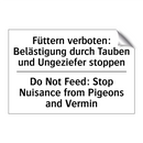 Füttern verboten: Belästigung /.../ - Do Not Feed: Stop Nuisance from /.../