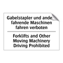 Gabelstapler und andere fahrende /.../ - Forklifts and Other Moving Machinery /.../