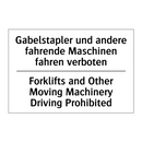 Gabelstapler und andere fahrende /.../ - Forklifts and Other Moving Machinery /.../