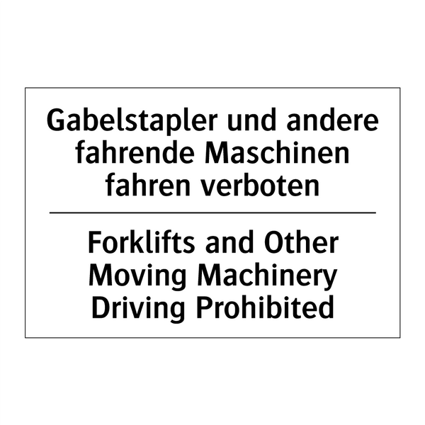 Gabelstapler und andere fahrende /.../ - Forklifts and Other Moving Machinery /.../