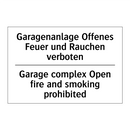 Garagenanlage Offenes Feuer und /.../ - Garage complex Open fire and smoking /.../
