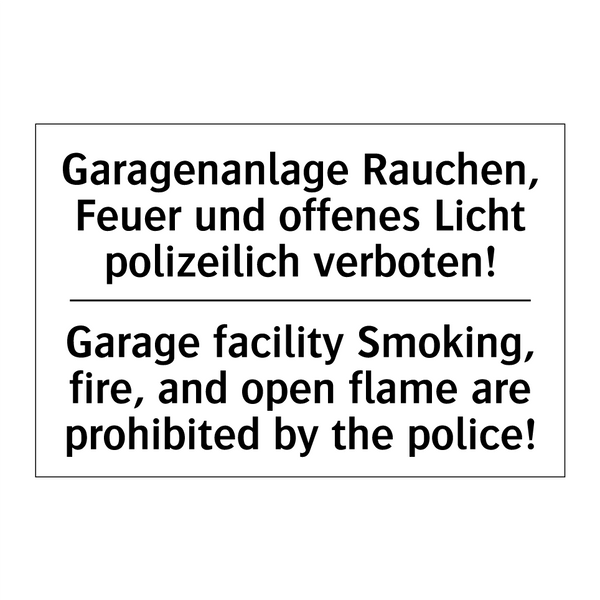 Garagenanlage Rauchen, Feuer und /.../ - Garage facility Smoking, fire, /.../