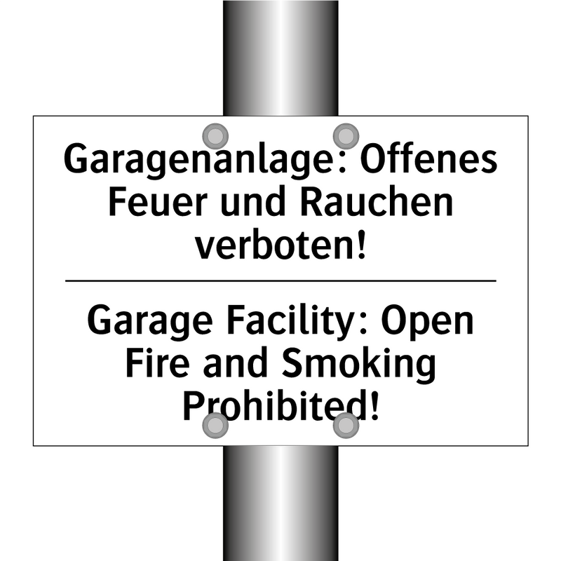 Garagenanlage: Offenes Feuer und /.../ - Garage Facility: Open Fire and /.../