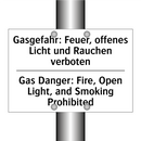 Gasgefahr: Feuer, offenes Licht /.../ - Gas Danger: Fire, Open Light, /.../