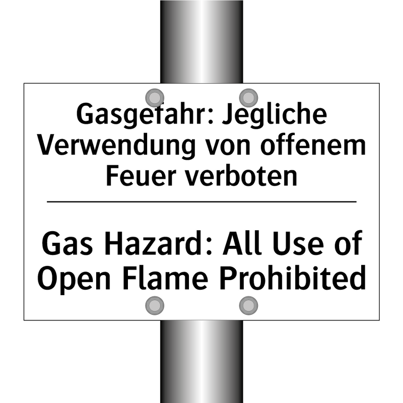 Gasgefahr: Jegliche Verwendung /.../ - Gas Hazard: All Use of Open Flame /.../