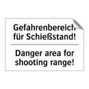 Gefahrenbereich für Schießstand!/.../ - Danger area for shooting range!/.../