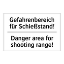 Gefahrenbereich für Schießstand!/.../ - Danger area for shooting range!/.../