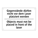 Gegenstände dürfen nicht vor dem /.../ - Objects must not be placed in /.../