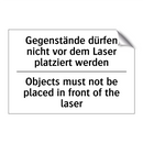 Gegenstände dürfen nicht vor dem /.../ - Objects must not be placed in /.../