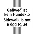 Gehweg ist kein Hundeklo - Sidewalk is not a dog toilet