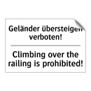 Geländer übersteigen verboten! - Climbing over the railing is prohibited!/.../