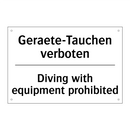 Geraete-Tauchen verboten - Diving with equipment prohibited/.../