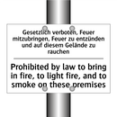 Gesetzlich verboten, Feuer mitzubringen, /.../ - Prohibited by law to bring in /.../