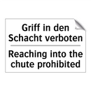 Griff in den Schacht verboten - Reaching into the chute prohibited/.../