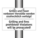 Grillen und Feuer verboten! Verstöße /.../ - Grilling and fires prohibited! /.../