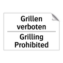 Grillen verboten - Grilling Prohibited