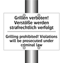 Grillen verboten! Verstöße werden /.../ - Grilling prohibited! Violations /.../