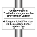 Grillen verboten! Zuwiderhandlungen /.../ - Grilling prohibited! Violations /.../