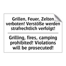Grillen, Feuer, Zelten verboten! /.../ - Grilling, fires, camping prohibited! /.../