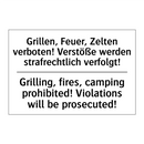 Grillen, Feuer, Zelten verboten! /.../ - Grilling, fires, camping prohibited! /.../