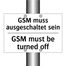 GSM muss ausgeschaltet sein - GSM must be turned off