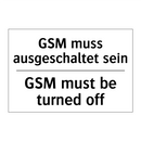 GSM muss ausgeschaltet sein - GSM must be turned off