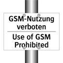 GSM-Nutzung verboten - Use of GSM Prohibited