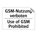 GSM-Nutzung verboten - Use of GSM Prohibited