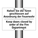 Halten Sie die Türen geschlossen /.../ - Keep doors closed by order of /.../