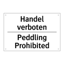 Handel verboten - Peddling Prohibited