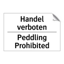 Handel verboten - Peddling Prohibited