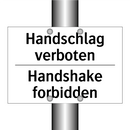 Handschlag verboten - Handshake forbidden