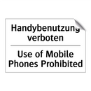 Handybenutzung verboten - Use of Mobile Phones Prohibited/.../