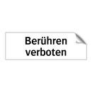 Berühren verboten