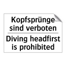 Kopfsprünge sind verboten - Diving headfirst is prohibited