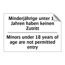 Minderjährige unter 18 Jahren /.../ - Minors under 18 years of age are /.../