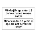 Minderjährige unter 18 Jahren /.../ - Minors under 18 years of age are /.../