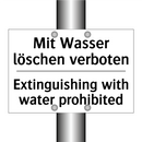 Mit Wasser löschen verboten - Extinguishing with water prohibited/.../