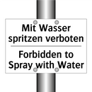 Mit Wasser spritzen verboten - Forbidden to Spray with Water
