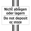 Nicht ablegen oder lagern - Do not deposit or store